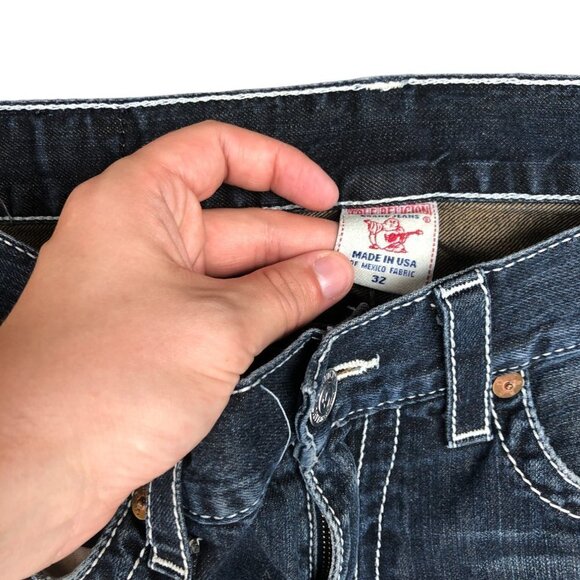 Vintage True Religion Jeans Size 32 STRAIGHT Blue - Picture 2 of 4